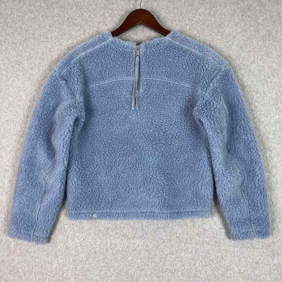 Lululemon Blue Wool Blend Whenever Crew Sherpa Pullover Size 4 - Picture 5 of 9